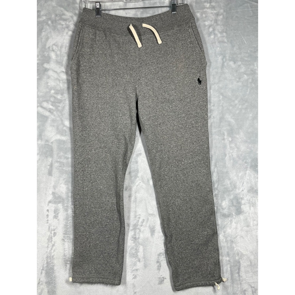 Polo Ralph Lauren Mens Grey Heather Fleece Jogger Sweatpants Small Drawstring